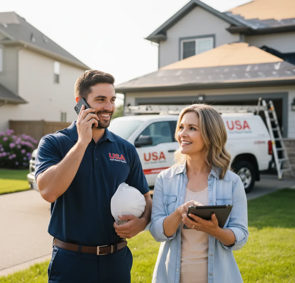 USA Roof Repair Experts customer support in Brodhead